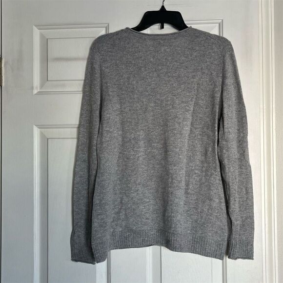 Talbots Women's Cashmere Crewneck Sweater Gray Pullover Size L - Picture 6 of 7